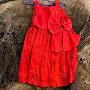 Bonnie Jean Elegant Holiday Toddler Dress with Bow